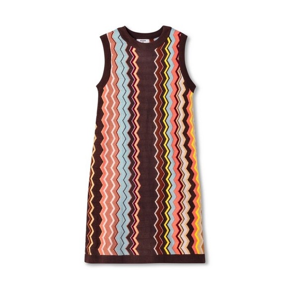 Colore Zig Zag Sleeveless Crewneck Sweater Dress - Picture 2 of 3